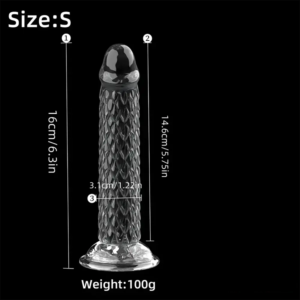 6.3in 7.48in 8.27in Real Lifelike Dragon Clear Soft Anal Dildo For Couples