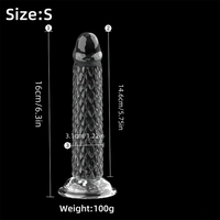6.3in 7.48in 8.27in Real Lifelike Dragon Clear Soft Anal Dildo For Couples