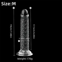 6.3in 7.48in 8.27in Real Lifelike Dragon Clear Soft Anal Dildo For Couples