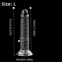 6.3in 7.48in 8.27in Real Lifelike Dragon Clear Soft Anal Dildo For Couples