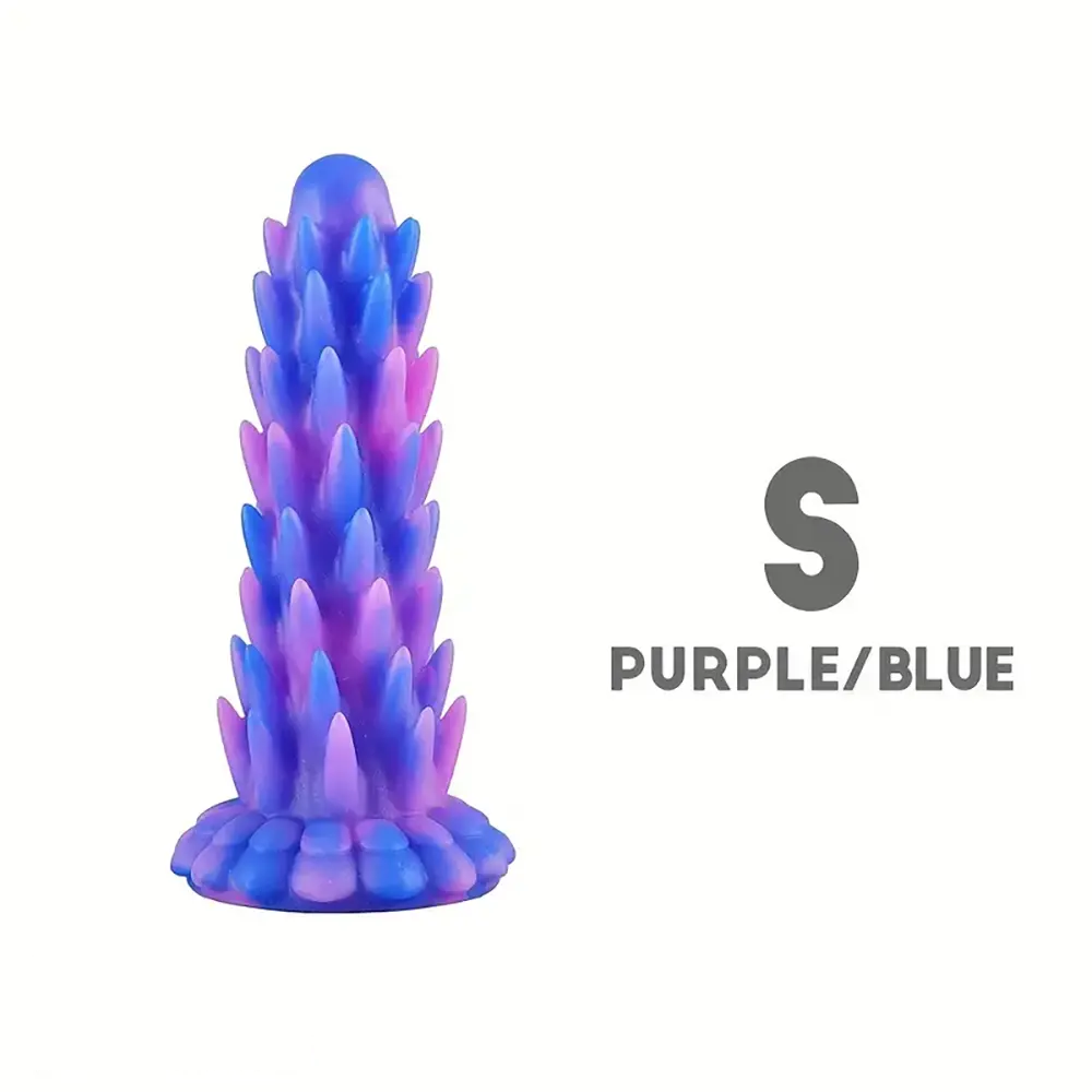 6.3in 7.48in 9.06in Colorful Luminous Hedgehog spiked Dildo For SM