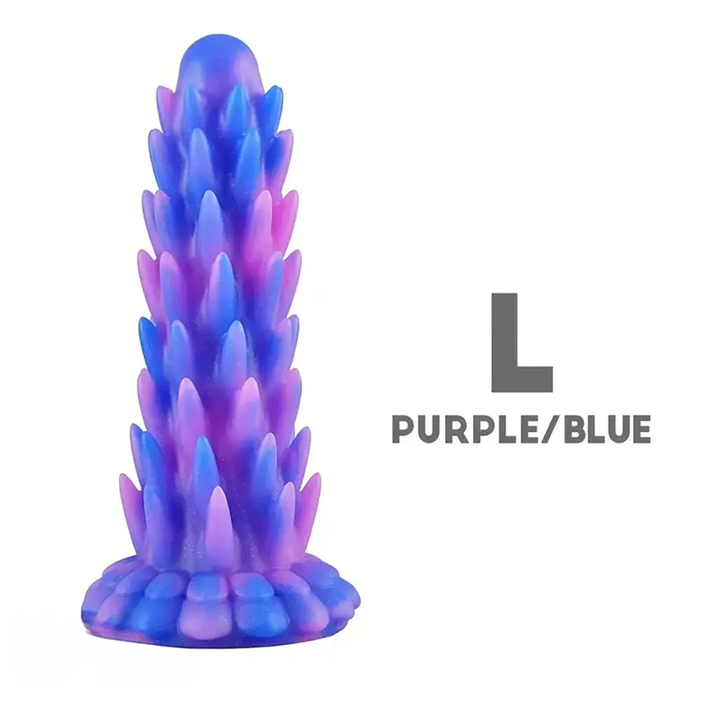 6.3in 7.48in 9.06in Colorful Luminous Hedgehog spiked Dildo For SM