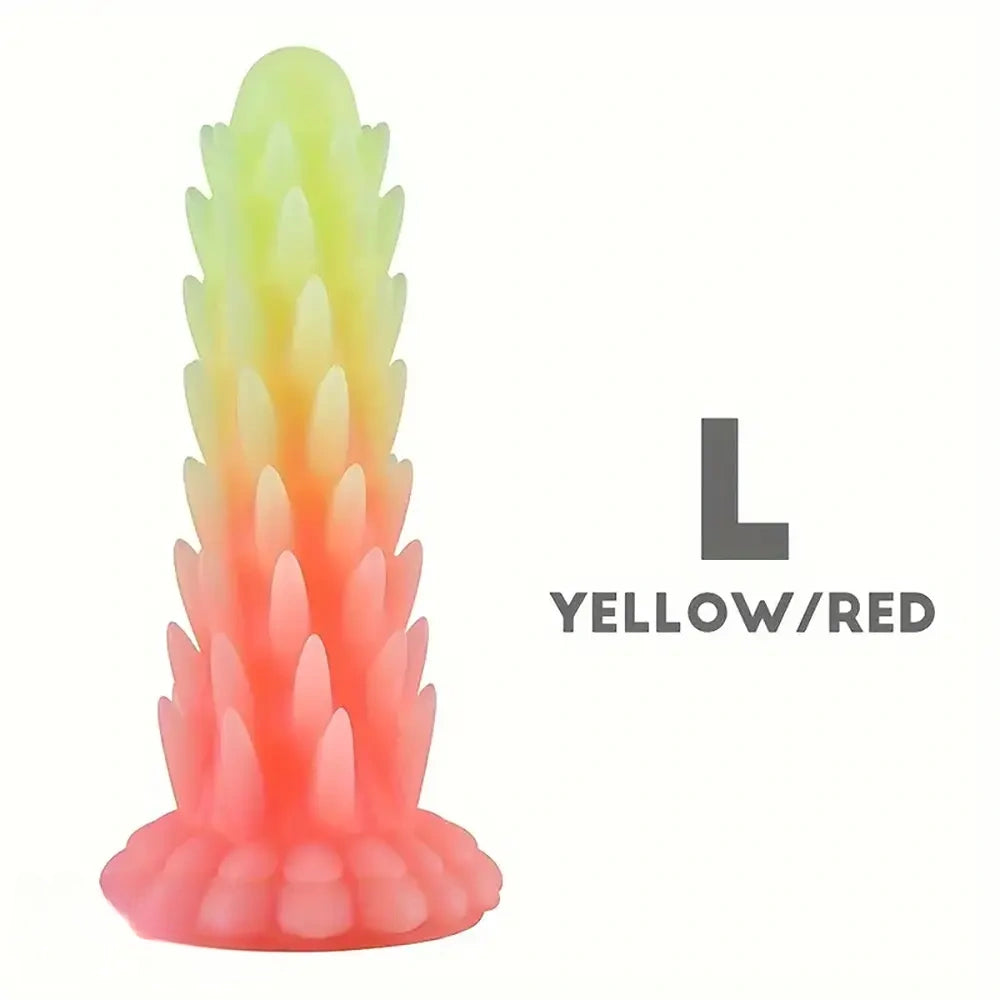 6.3in 7.48in 9.06in Colorful Luminous Hedgehog spiked Dildo For SM