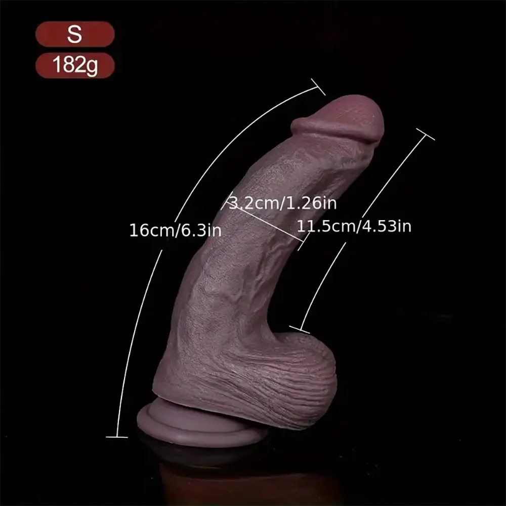 6.3in 7.48in 9.45in Silicone Realistic Huge Penis Skin Sensation Dildo
