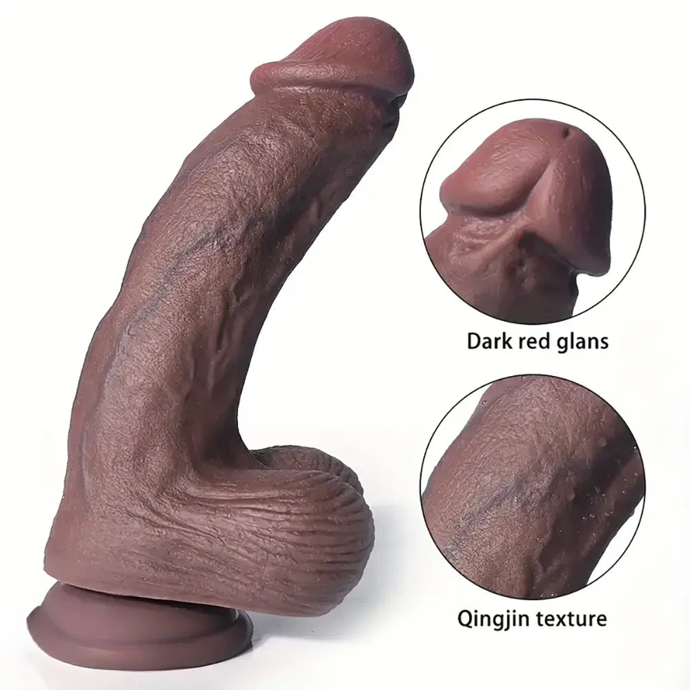 6.3in 7.48in 9.45in Silicone Realistic Huge Penis Skin Sensation Dildo