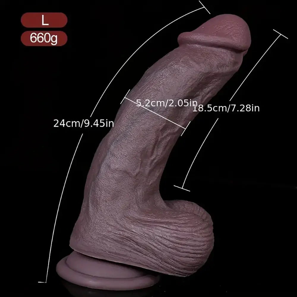 6.3in 7.48in 9.45in Silicone Realistic Huge Penis Skin Sensation Dildo
