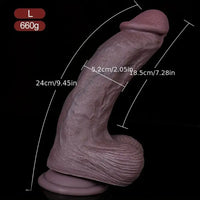 6.3in 7.48in 9.45in Silicone Realistic Huge Penis Skin Sensation Dildo