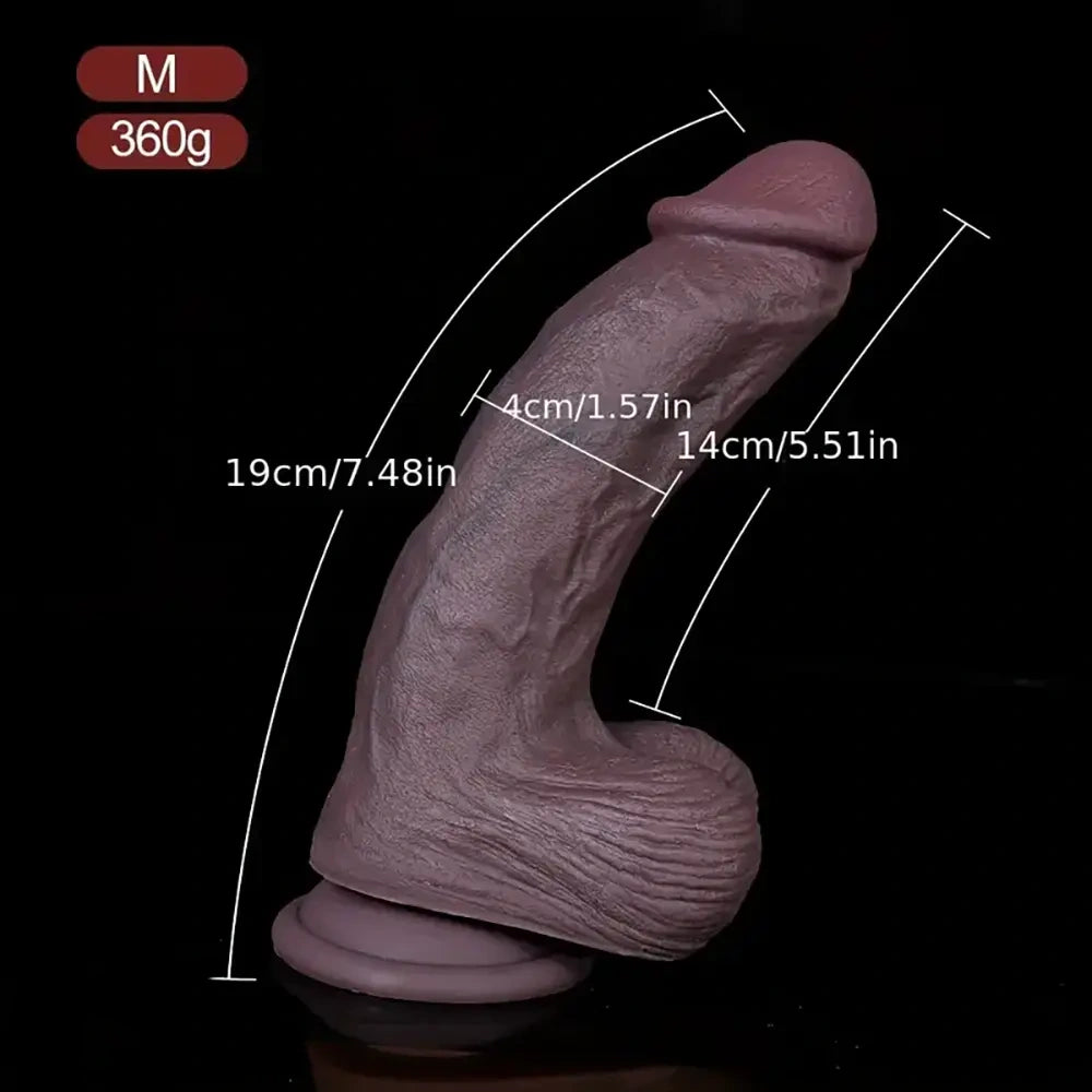 6.3in 7.48in 9.45in Silicone Realistic Huge Penis Skin Sensation Dildo