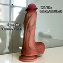 6.3in 7.48in 9.45in Soft Liquid Silicone Real Dildo Adult Sex Toy
