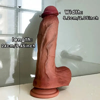 6.3in 7.48in 9.45in Soft Liquid Silicone Real Dildo Adult Sex Toy