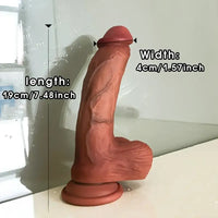 6.3in 7.48in 9.45in Soft Liquid Silicone Real Dildo Adult Sex Toy