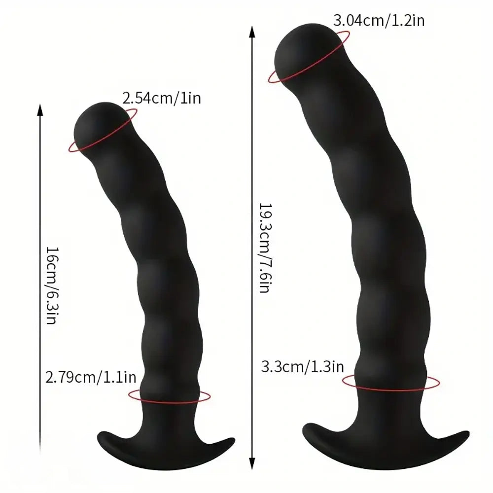 6.3in 7.6in Skin Feeling Realistic Soft Silicone Female Anal Plug Dildo
