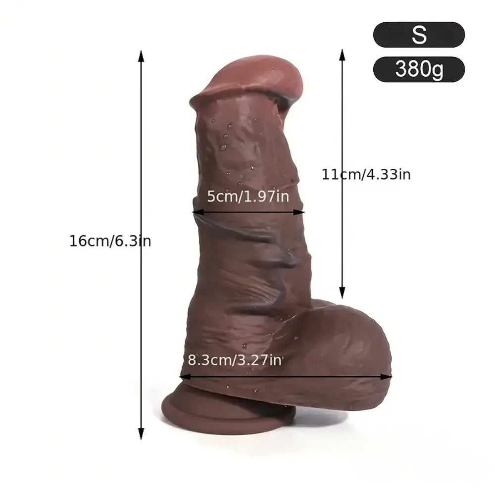 6.3in 7.87in Superb Flesh-like Silicone Real Feeling Silicone Dildo