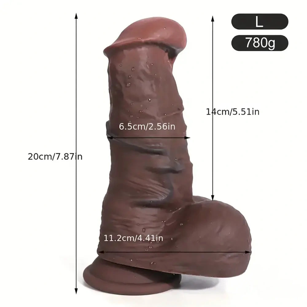 6.3in 7.87in Superb Flesh-like Silicone Real Feeling Silicone Dildo