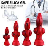 6.3in 7.99in 9.05in 10.23in Silicone Soft Knot Fantasy Cock Dildo