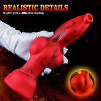 6.3in 7.99in 9.05in 10.23in Silicone Soft Knot Fantasy Cock Dildo