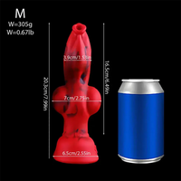 6.3in 7.99in 9.05in 10.23in Silicone Soft Knot Fantasy Cock Dildo