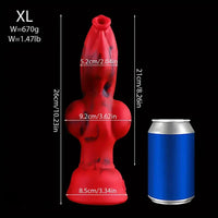 6.3in 7.99in 9.05in 10.23in Silicone Soft Knot Fantasy Cock Dildo
