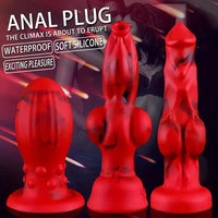 6.3in 7.99in 9.05in 10.23in Silicone Soft Knot Fantasy Cock Dildo