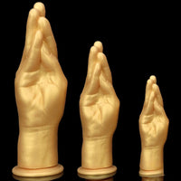 6.3in 8.66in 11.02in Gold Hands Silicone Soft Big Dildo For Fisting Sex