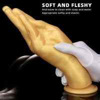 6.3in 8.66in 11.02in Gold Hands Silicone Soft Big Dildo For Fisting Sex