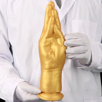 6.3in 8.66in 11.02in Gold Hands Silicone Soft Big Dildo For Fisting Sex