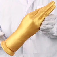 6.3in 8.66in 11.02in Gold Hands Silicone Soft Big Dildo For Fisting Sex