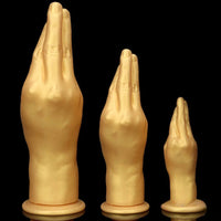 6.3in 8.66in 11.02in Gold Hands Silicone Soft Big Dildo For Fisting Sex