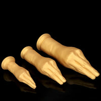 6.3in 8.66in 11.02in Gold Hands Silicone Soft Big Dildo For Fisting Sex