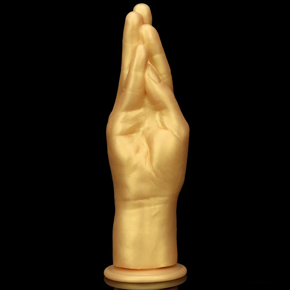 6.3in 8.66in 11.02in Gold Hands Silicone Soft Big Dildo For Fisting Sex