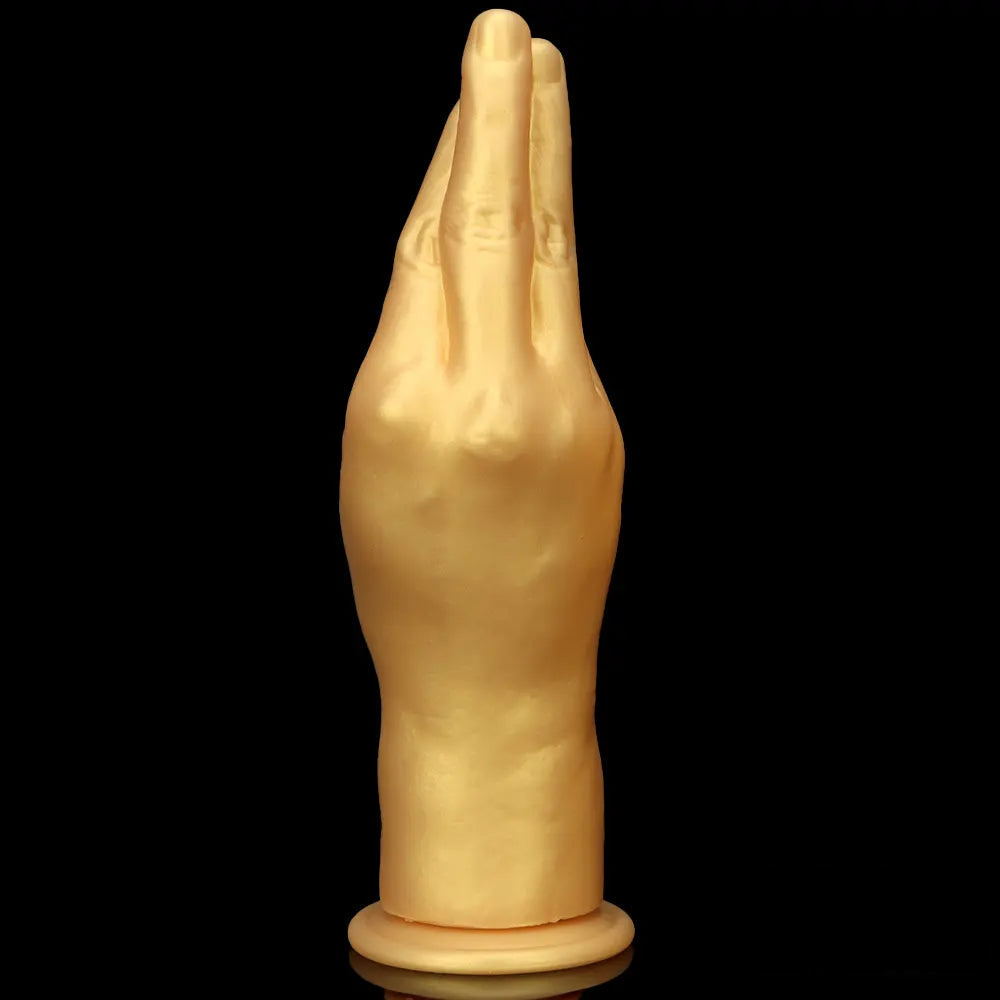 6.3in 8.66in 11.02in Gold Hands Silicone Soft Big Dildo For Fisting Sex