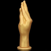 6.3in 8.66in 11.02in Gold Hands Silicone Soft Big Dildo For Fisting Sex