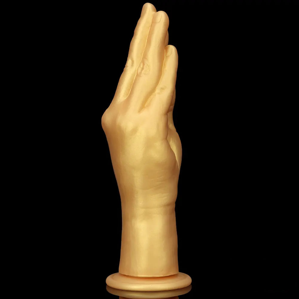 6.3in 8.66in 11.02in Gold Hands Silicone Soft Big Dildo For Fisting Sex