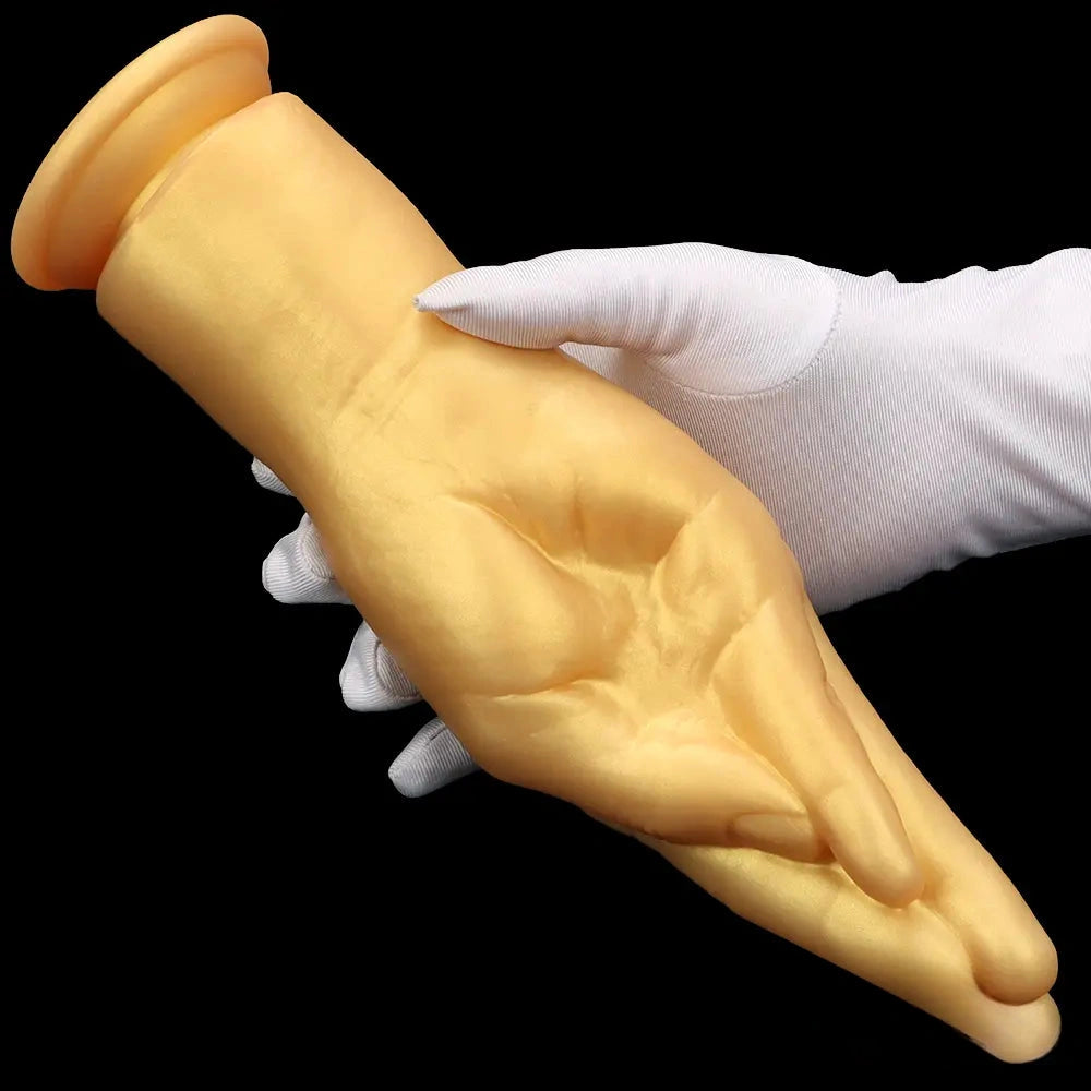 6.3in 8.66in 11.02in Gold Hands Silicone Soft Big Dildo For Fisting Sex