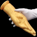 6.3in 8.66in 11.02in Gold Hands Silicone Soft Big Dildo For Fisting Sex