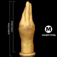 6.3in 8.66in 11.02in Gold Hands Silicone Soft Big Dildo For Fisting Sex