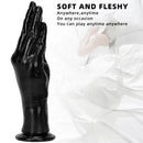 6.3in 8.66in 11.02in Women Using Big Black Thick Hands Fist Dildo