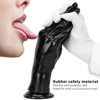 6.3in 8.66in 11.02in Women Using Big Black Thick Hands Fist Dildo