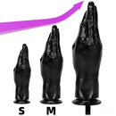 6.3in 8.66in 11.02in Women Using Big Black Thick Hands Fist Dildo