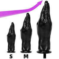 6.3in 8.66in 11.02in Women Using Big Black Thick Hands Fist Dildo