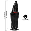 6.3in 8.66in 11.02in Women Using Big Black Thick Hands Fist Dildo
