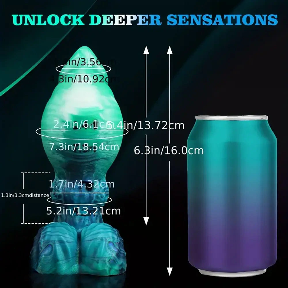 6.3in Belly Fantasy Silicone Realistic Fat Dildo For Anal Play Adult Sex Toy