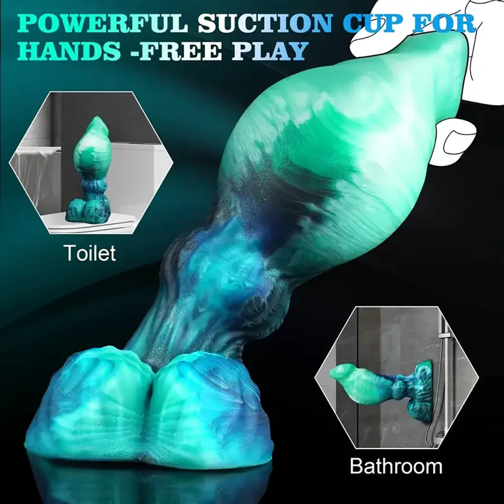 6.3in Belly Fantasy Silicone Realistic Fat Dildo For Anal Play Adult Sex Toy