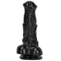 6.3in Black Sex Simulation PVC Penis Small Horse Dildo Orgasm Masturbator