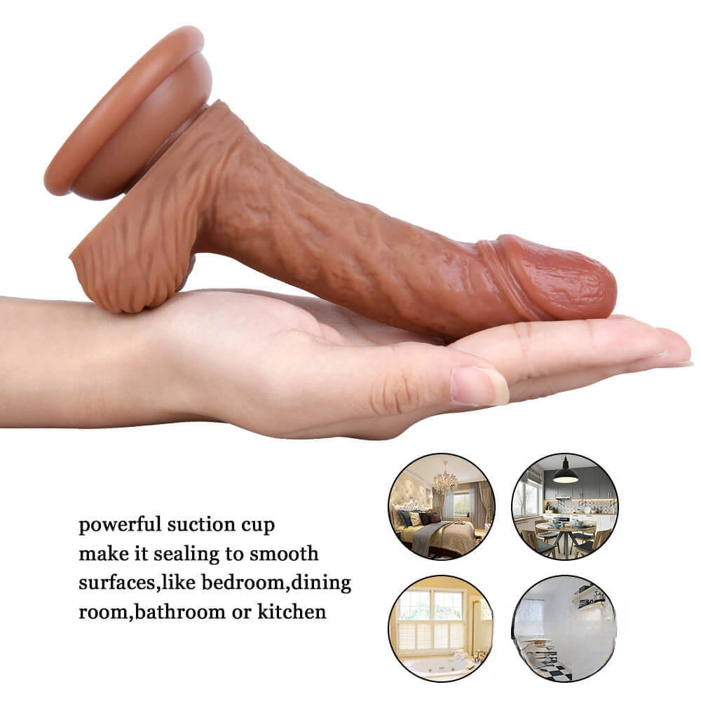 6.3in Curved Suction Cup Dildo Masturbation Sex Toy Erotic Cock Toy