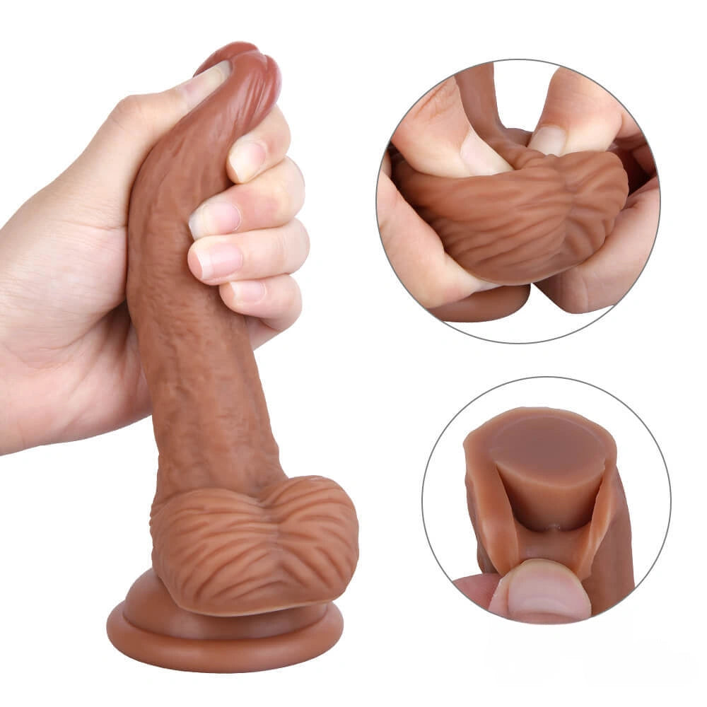 6.3in Curved Suction Cup Dildo Masturbation Sex Toy Erotic Cock Toy