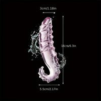 6.3in Glass Crystal Tentacle Octopus Dildo For Female Sex Pleasure