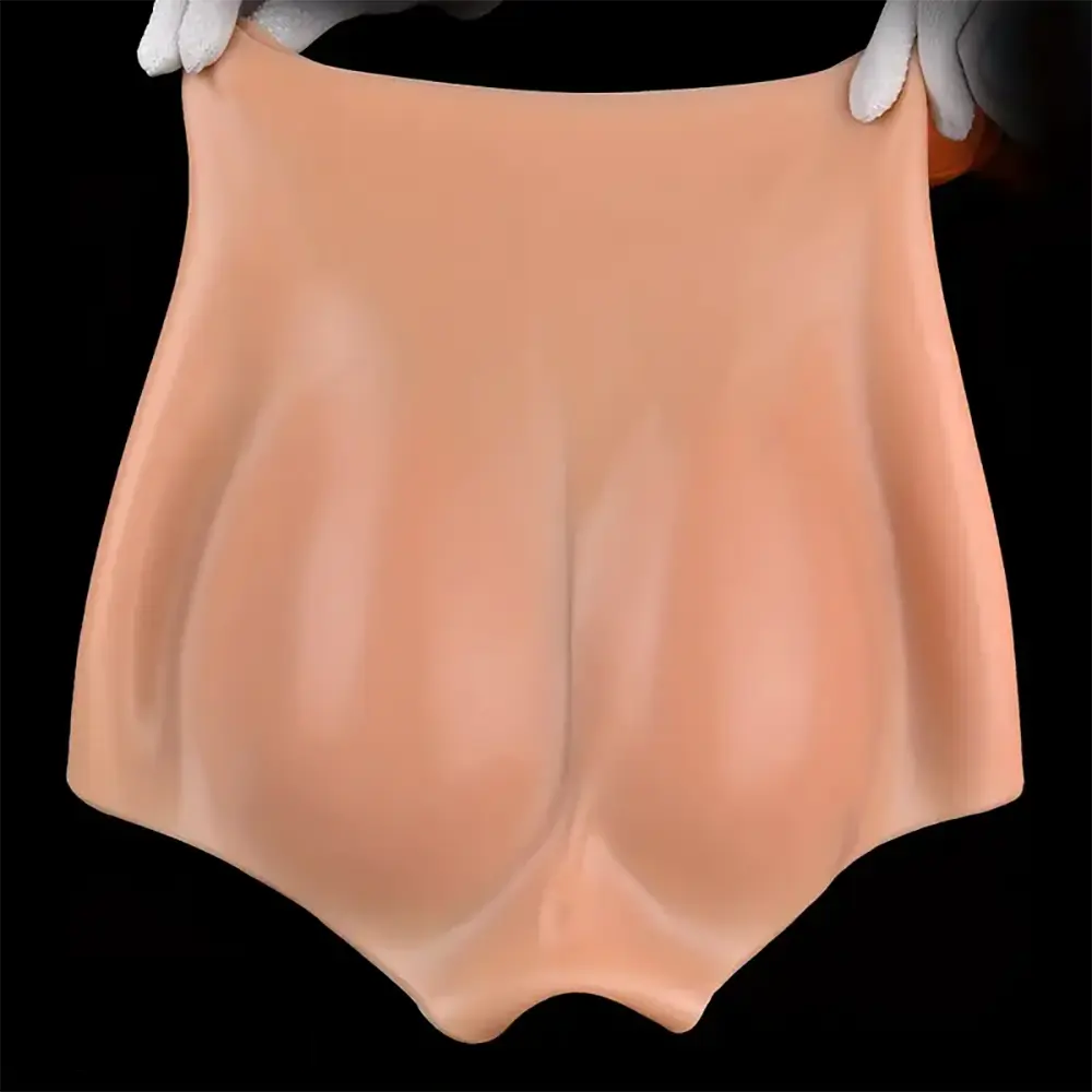 6.3in High Waist Silicone Pants With Solid Real Dildo Hip Enhancer