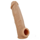 6.3in Lifelike Male Penis Extension Sleeve With Cock Ring Extender