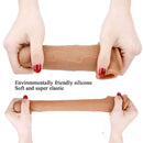 6.3in Lifelike Male Penis Extension Sleeve With Cock Ring Extender